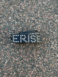 Black vintage studded double closure belt