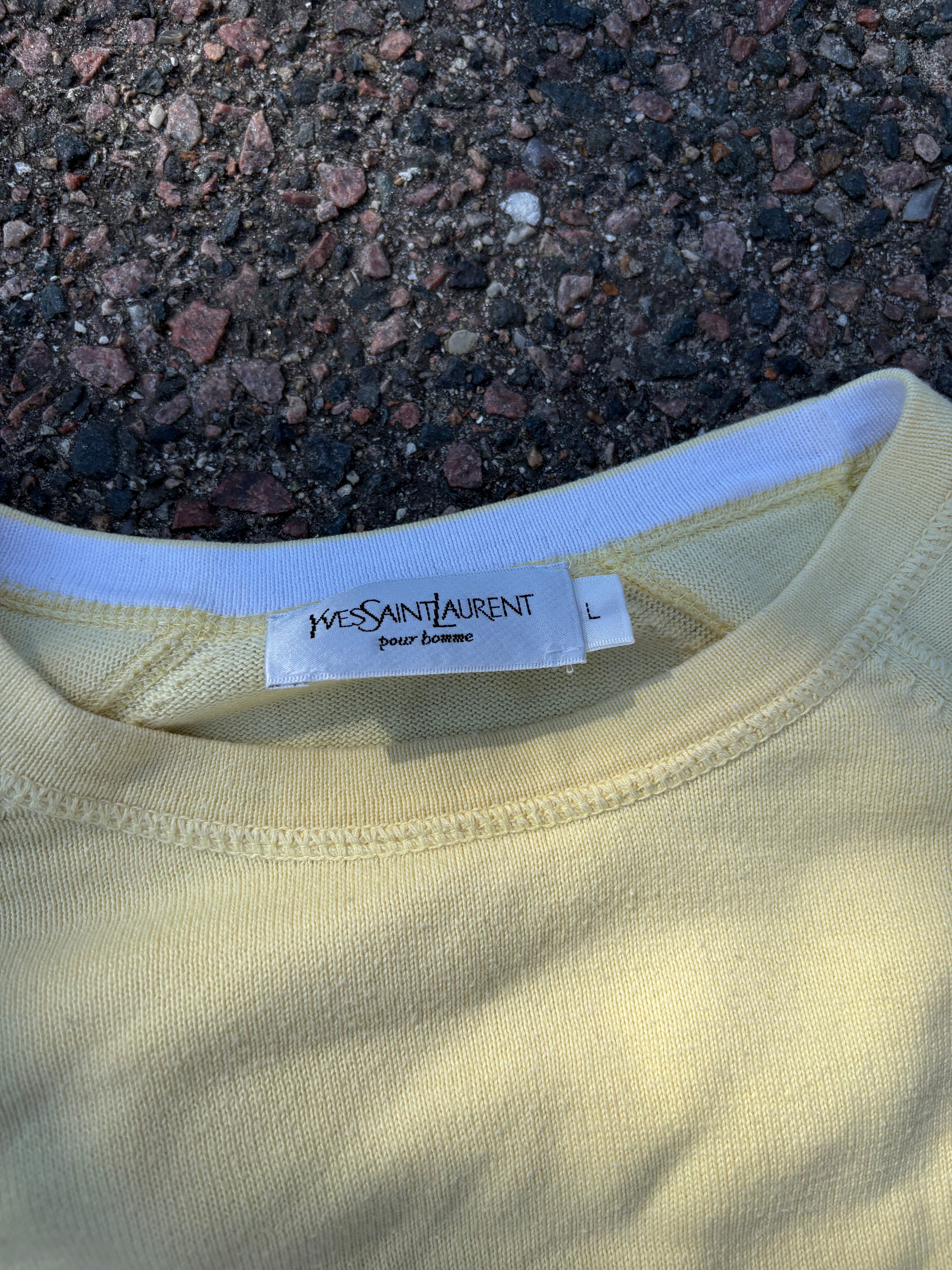 Vintage 2000s Yves Saint Laurent yellow summer sweater