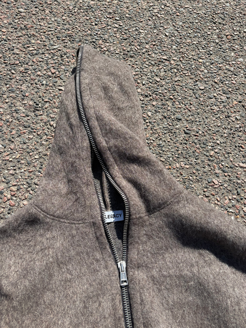 Our legacy fur full zip brown