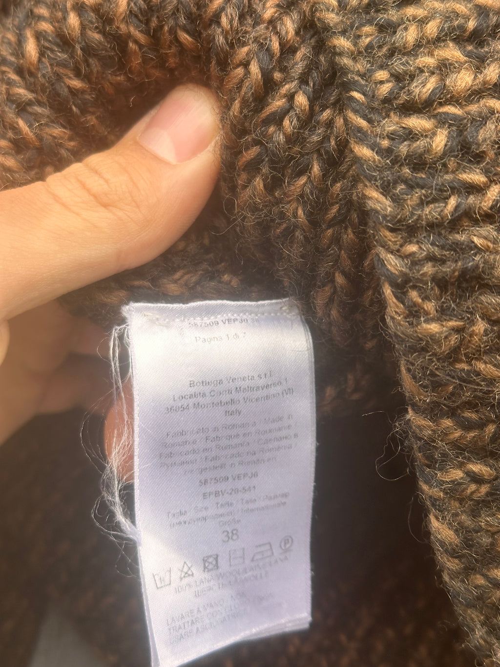 Bottega Veneta wool cardigan brown