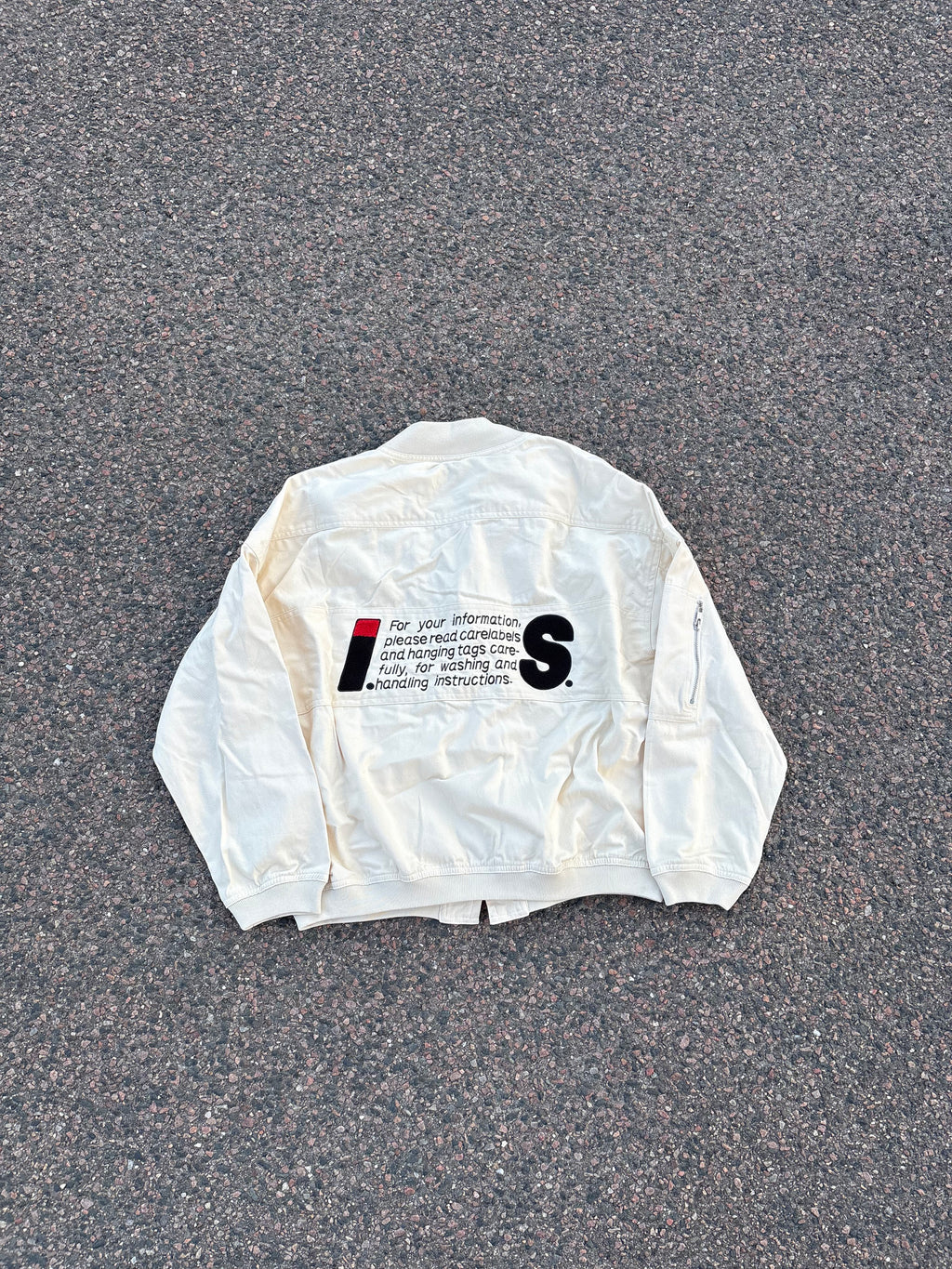 Issey miyake bomber jacket cream white IS