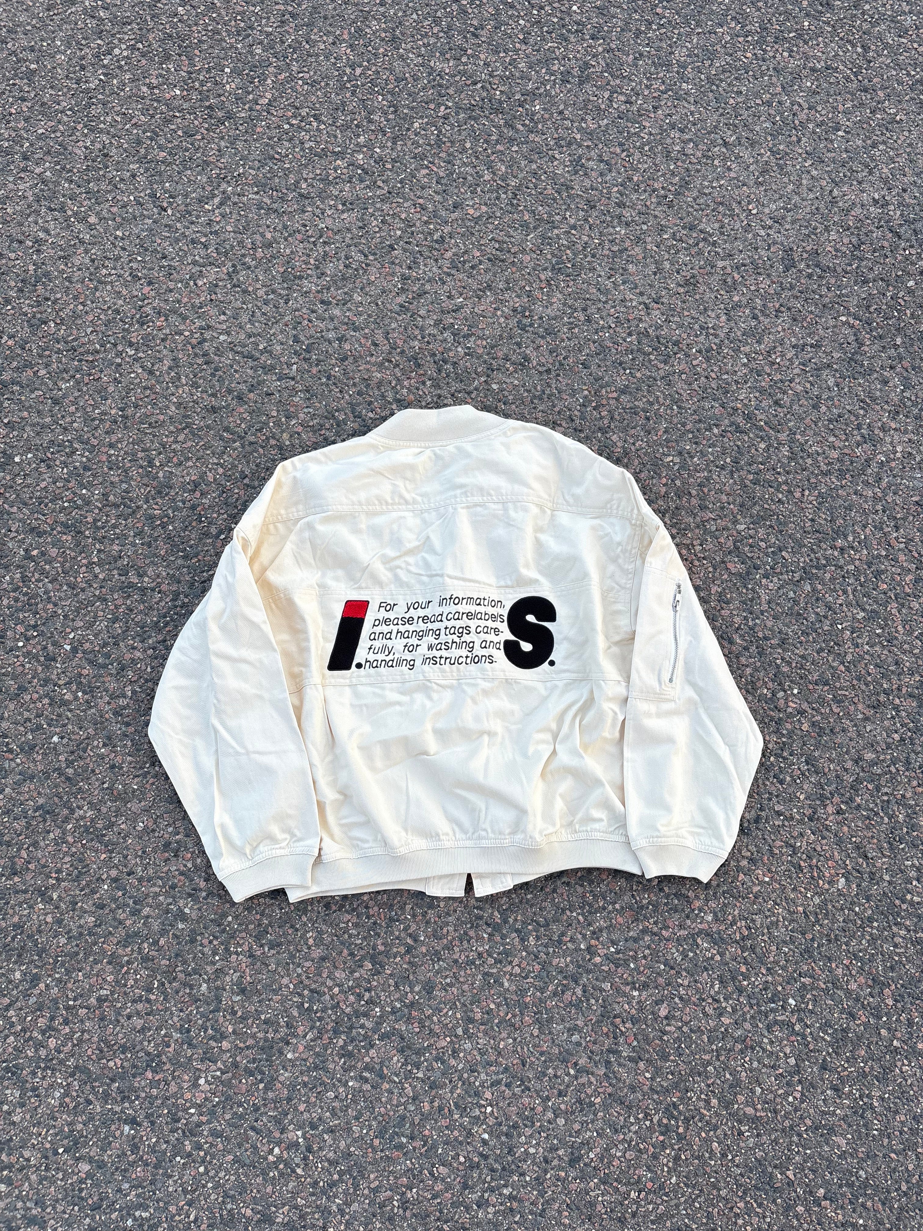 Issey miyake bomber jacket cream white IS