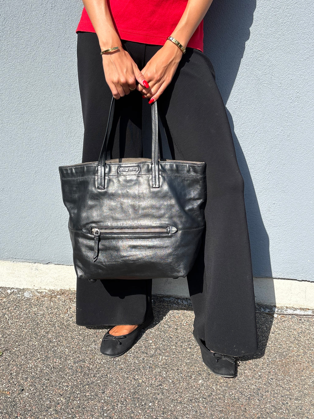 Vintage Miu miu leather bag black