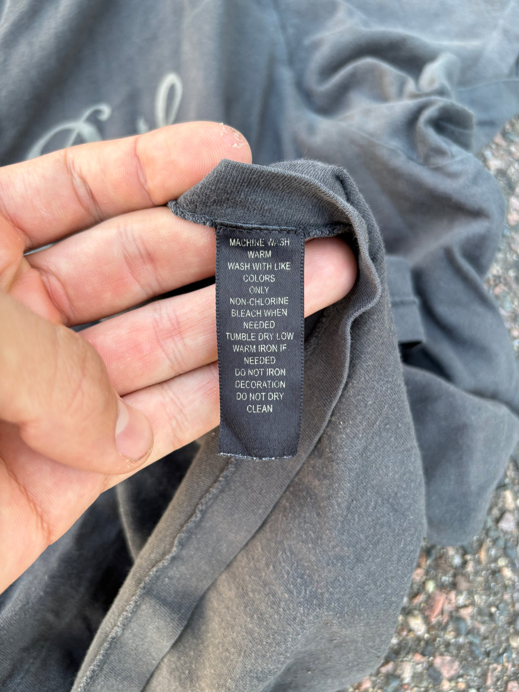 Double RL Ralph Lauren Black faded t shirt