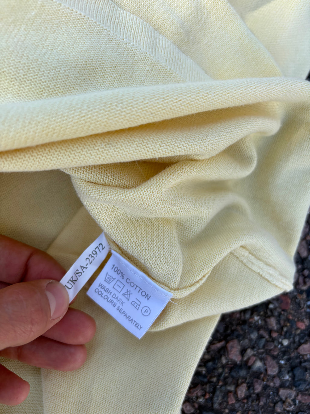Vintage 2000s Yves Saint Laurent yellow summer sweater