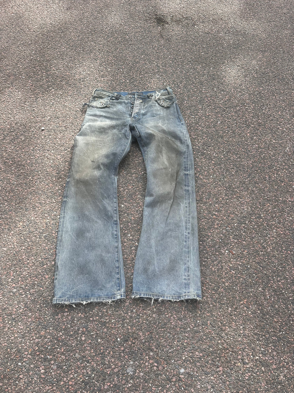 No faith studios bootcut reworked selvedge denim jeans