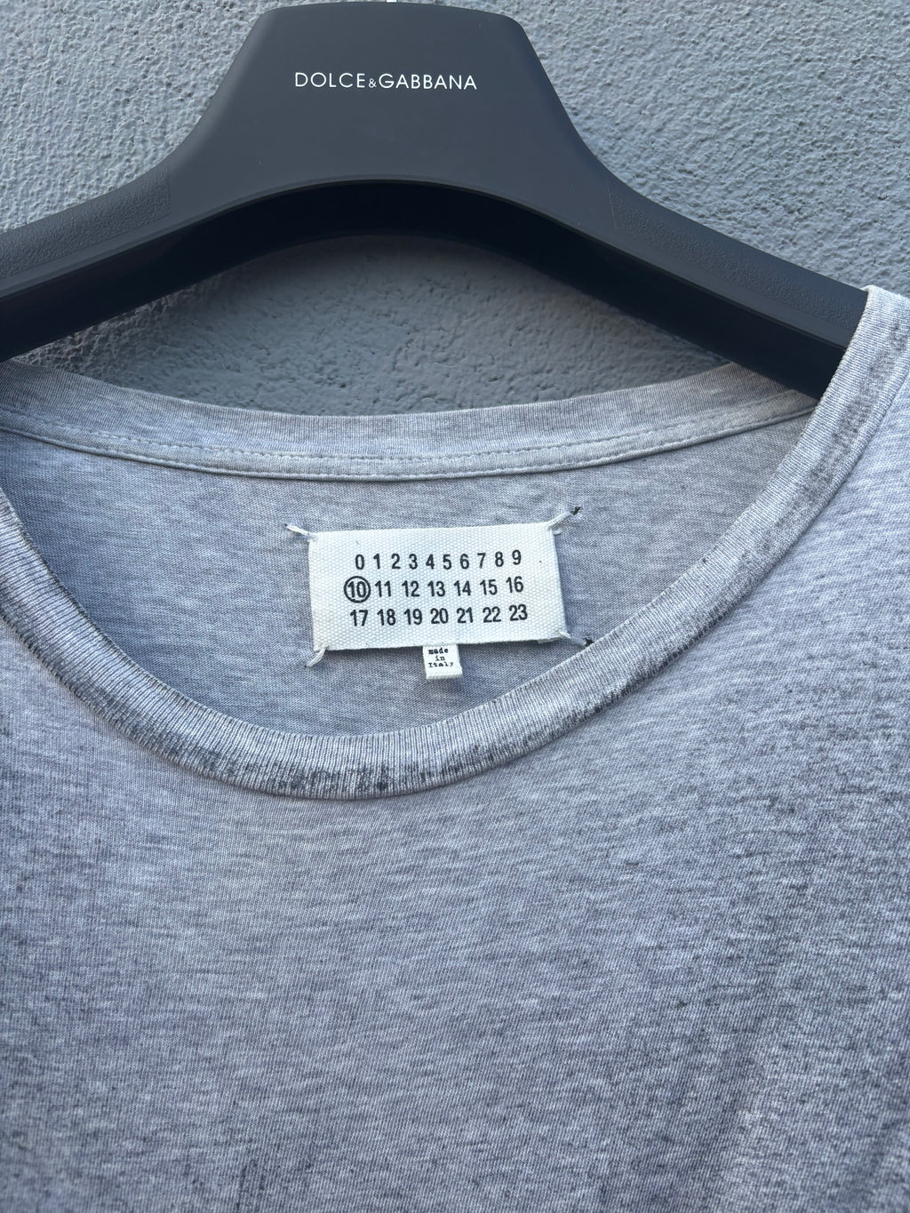 Maison Martin Margiela washed beat up gray long sleeve