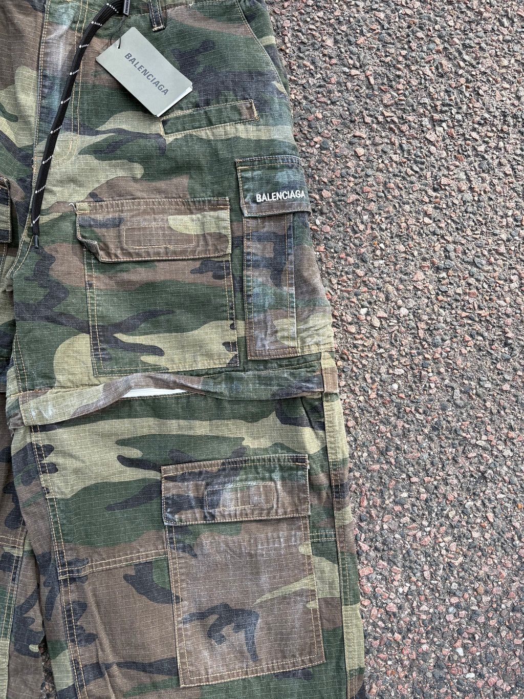 Balenciaga washed Camo cargo pants