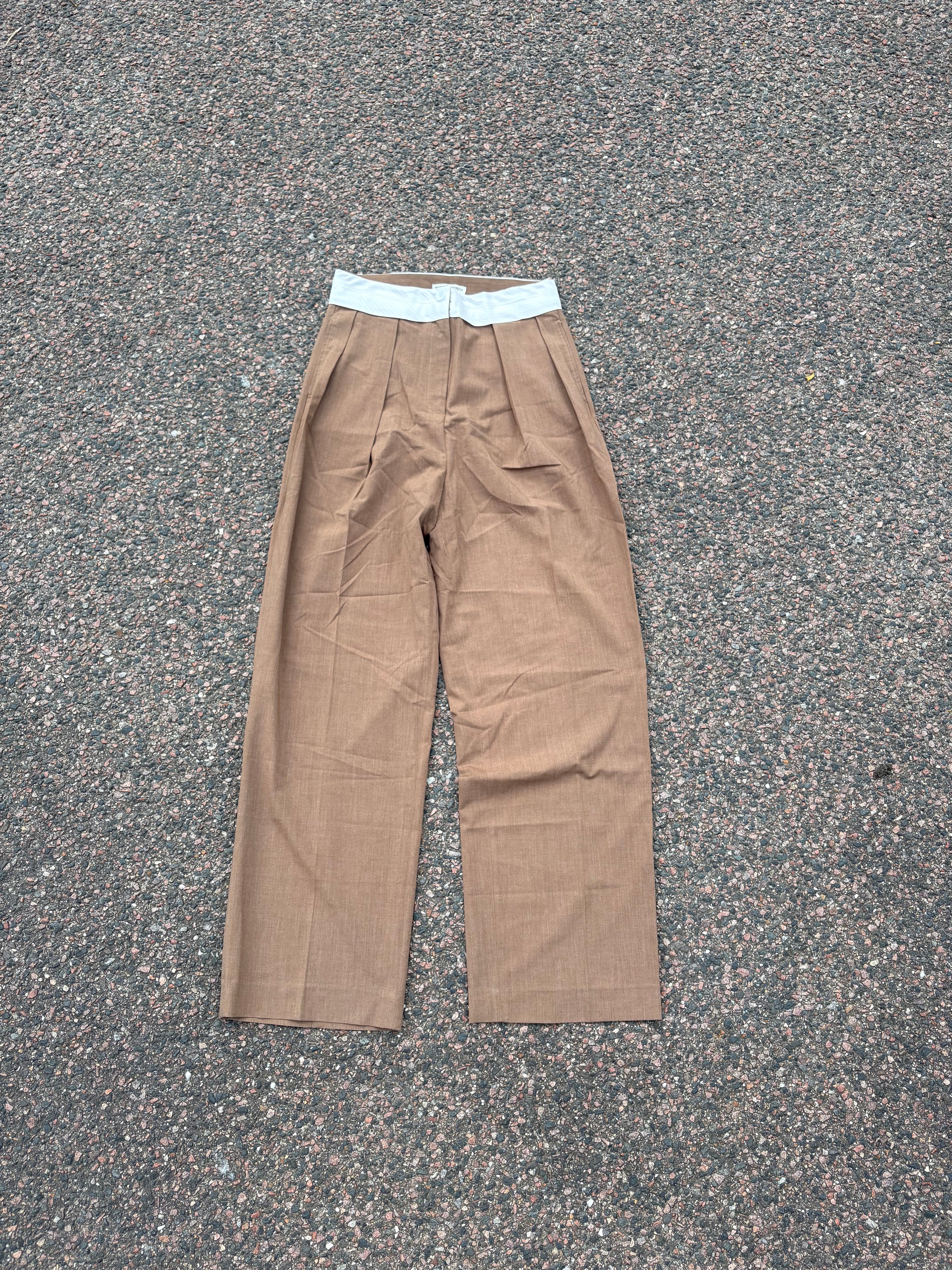 Bottega Veneta White waistband suit pants
