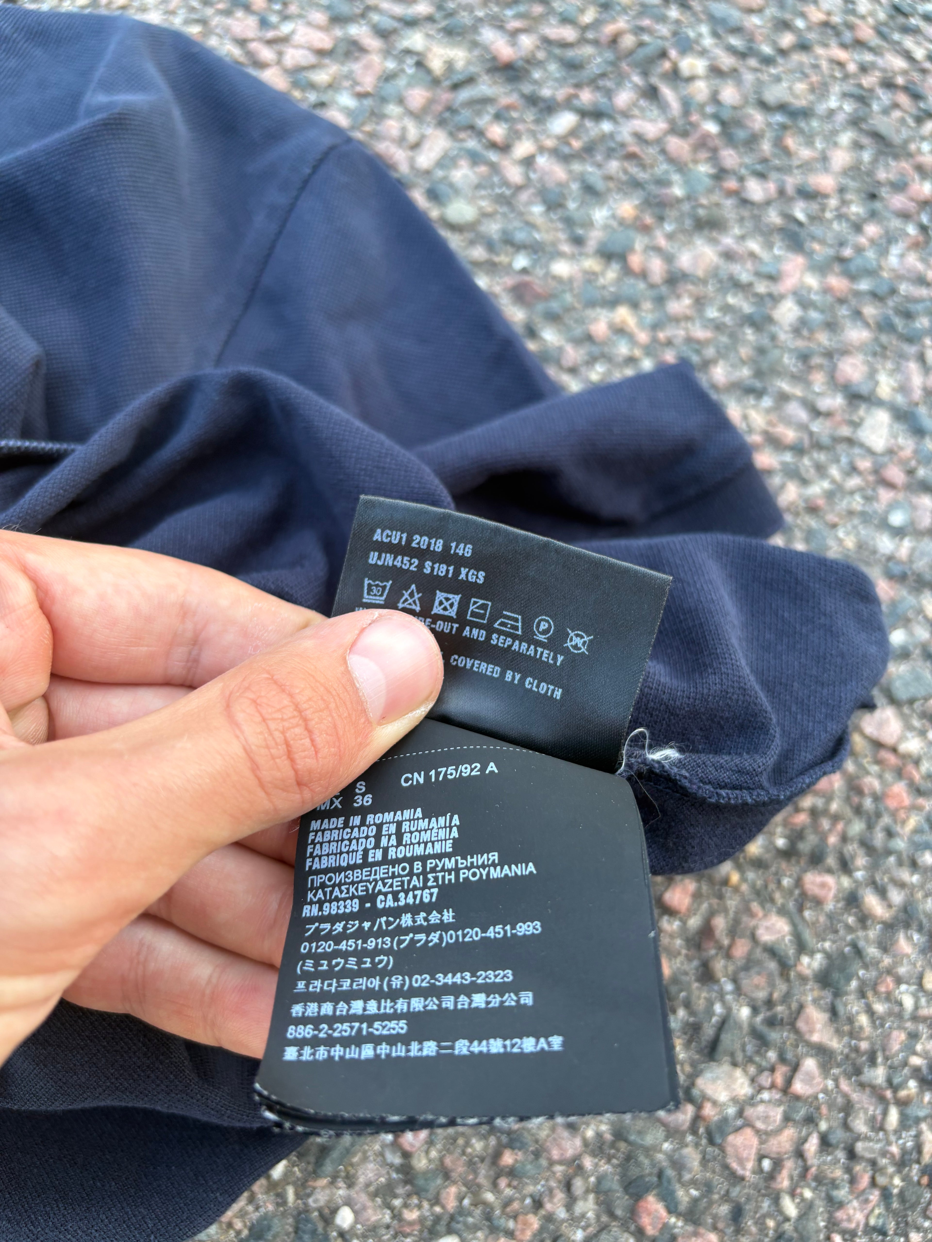 2018 Prada tee navy