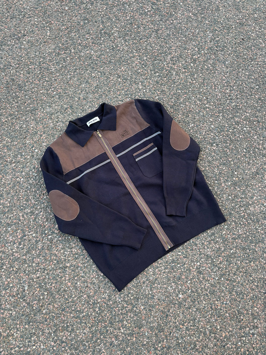 2024 Miu Miu Harrington jacket Navy (38)