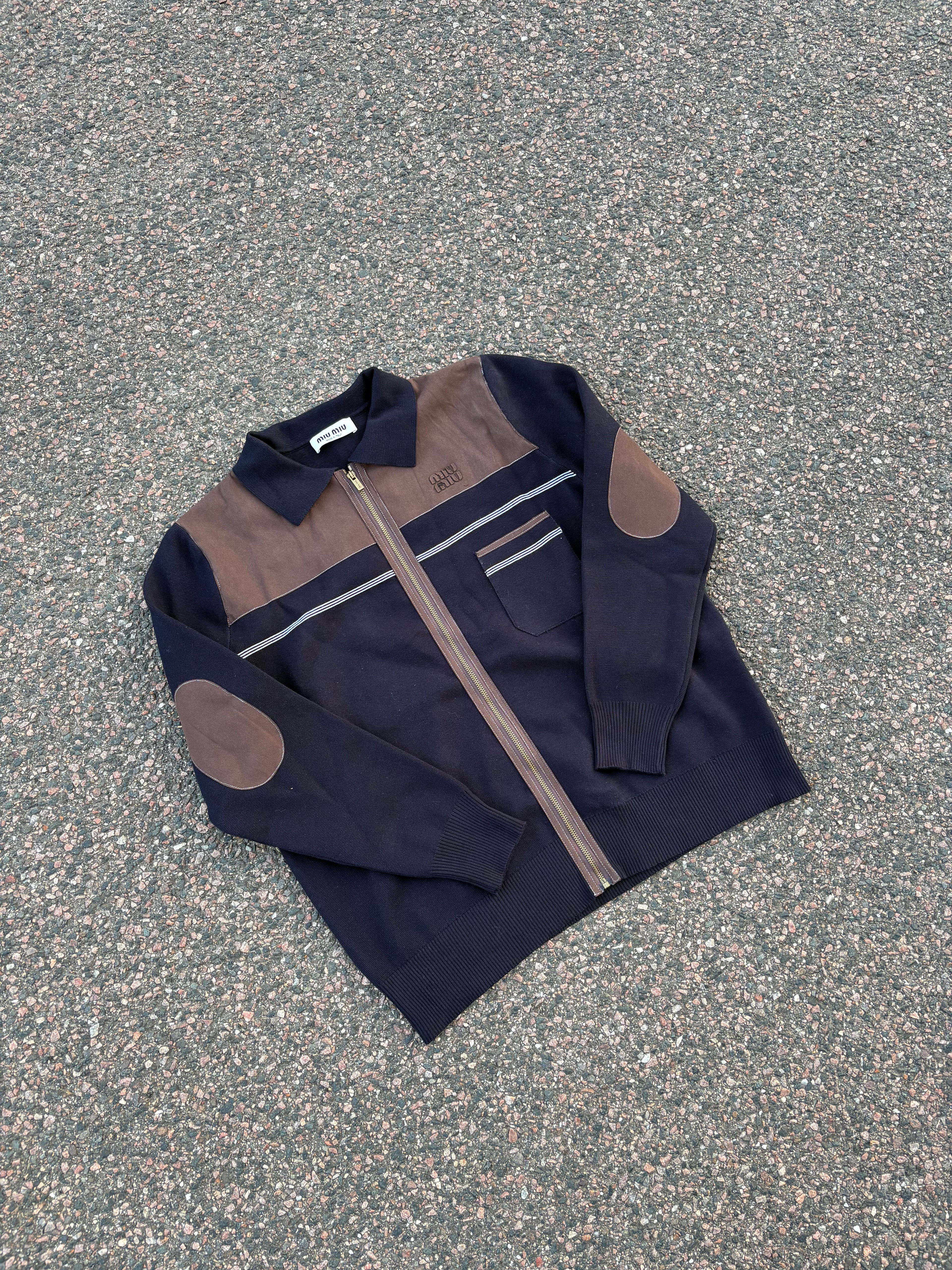 2024 Miu Miu Harrington jacket Navy (38)