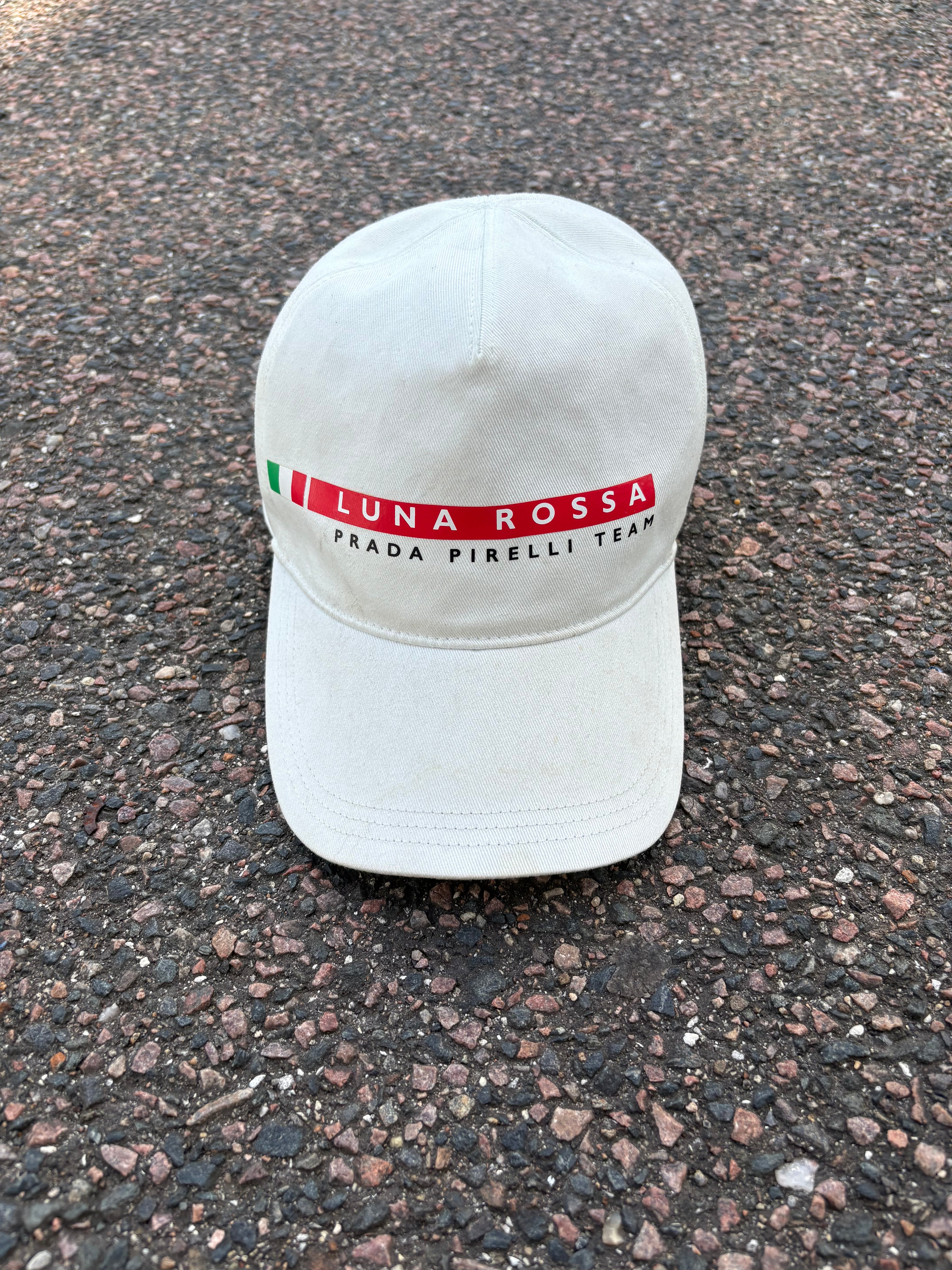 Prada Linea Rossa White cap