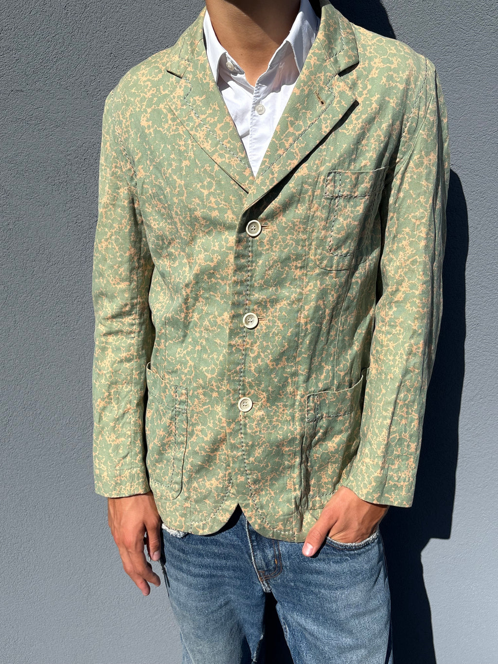 Comme des garcons hand sewn Couture blazer green