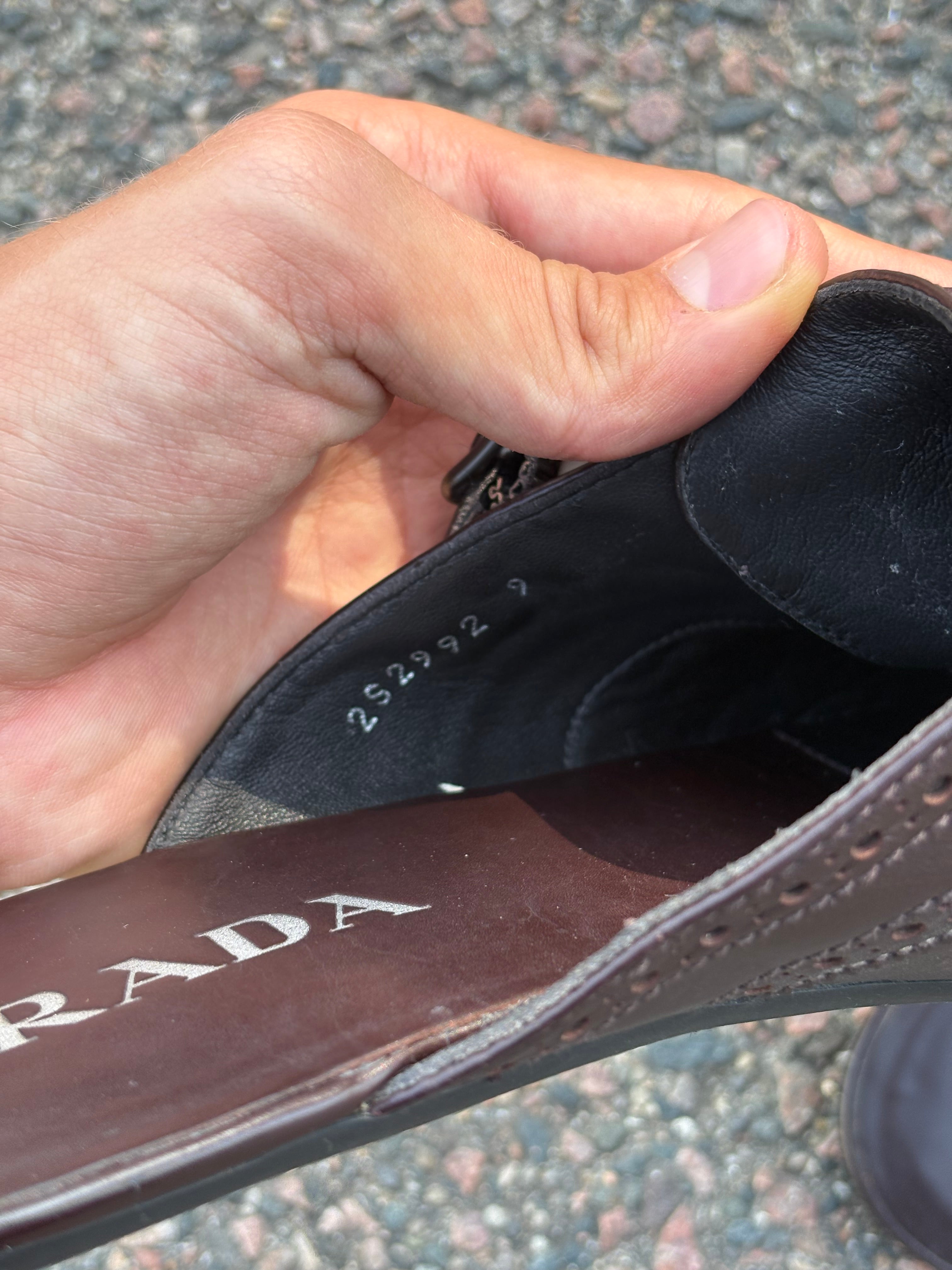 SS2025 Prada shuffle monk strap mules deep brown