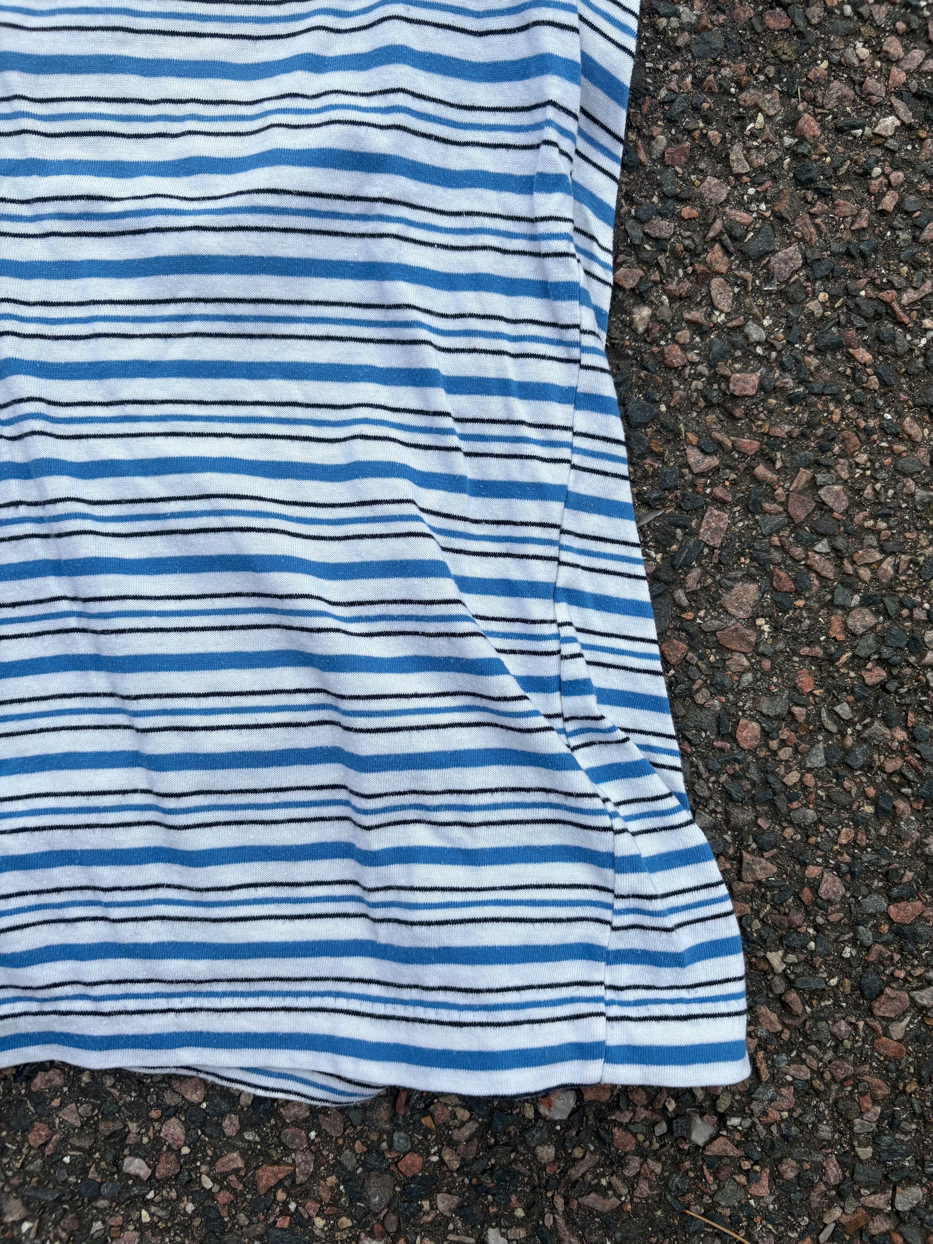 2000s Miu miu blue striped polo