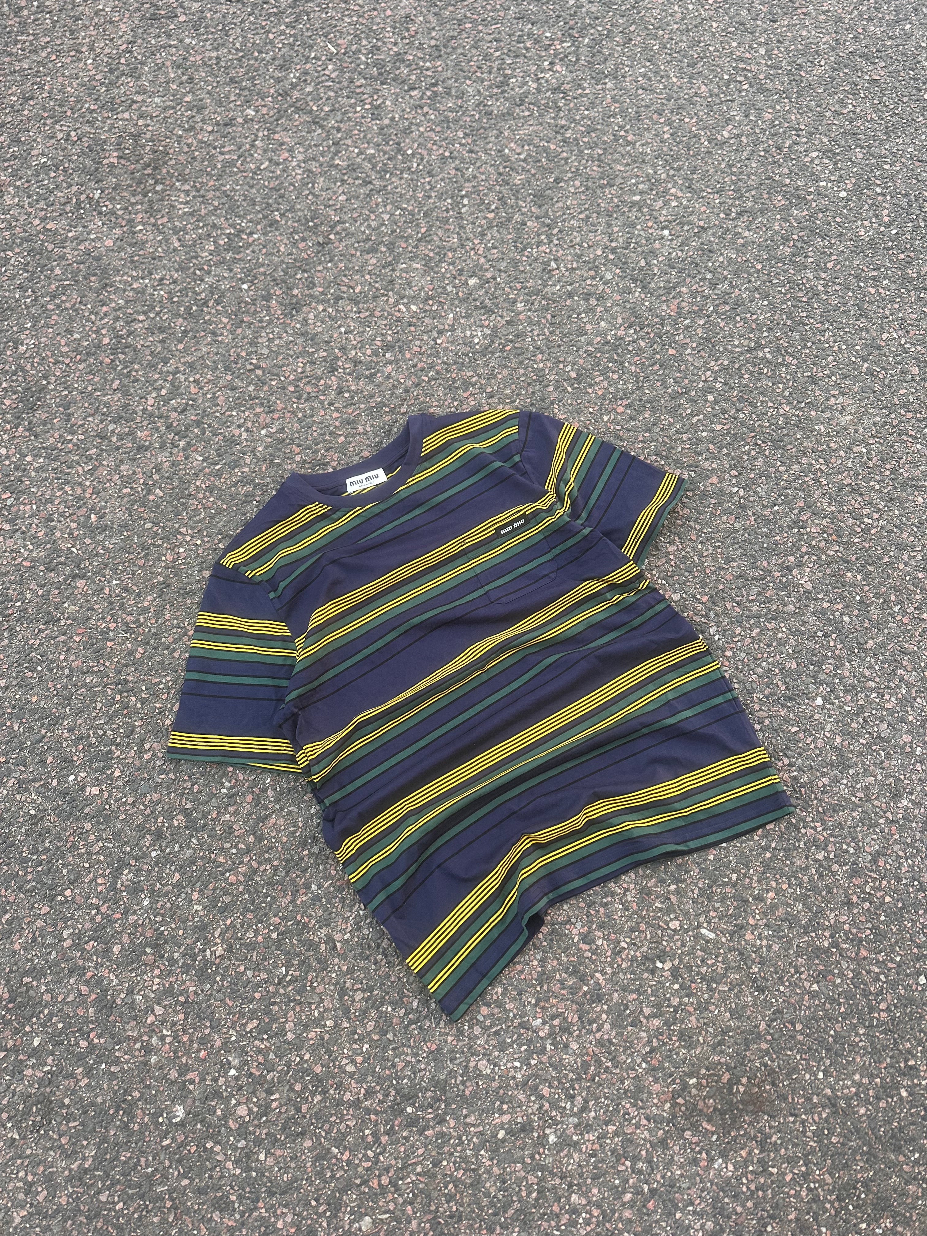 Miu miu striped SS25 pocket tee