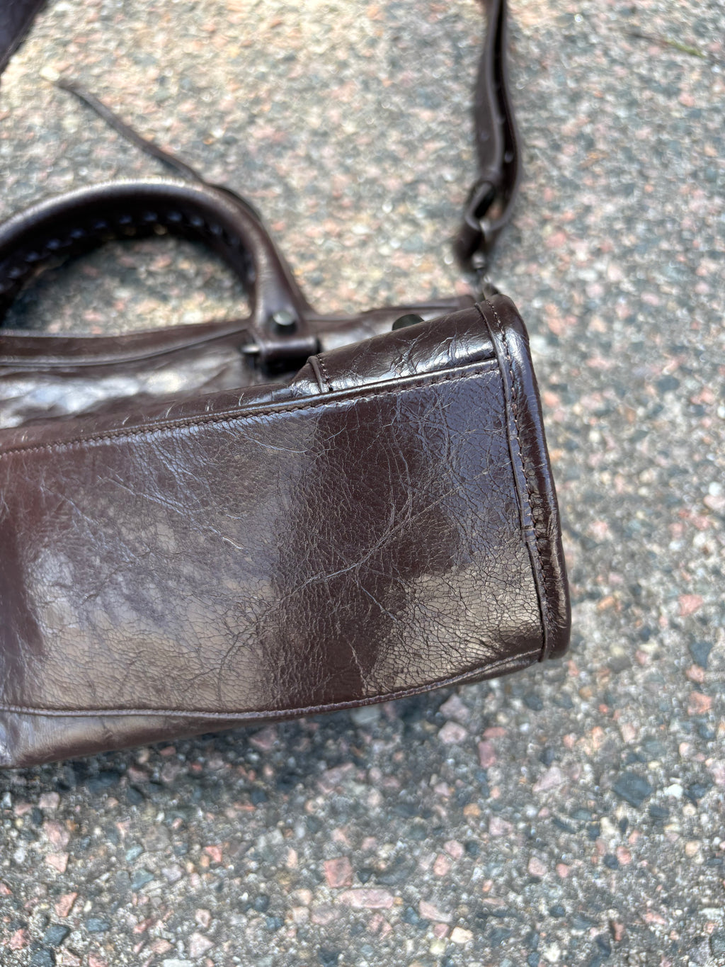 Balenciaga le city bag small coffee brown