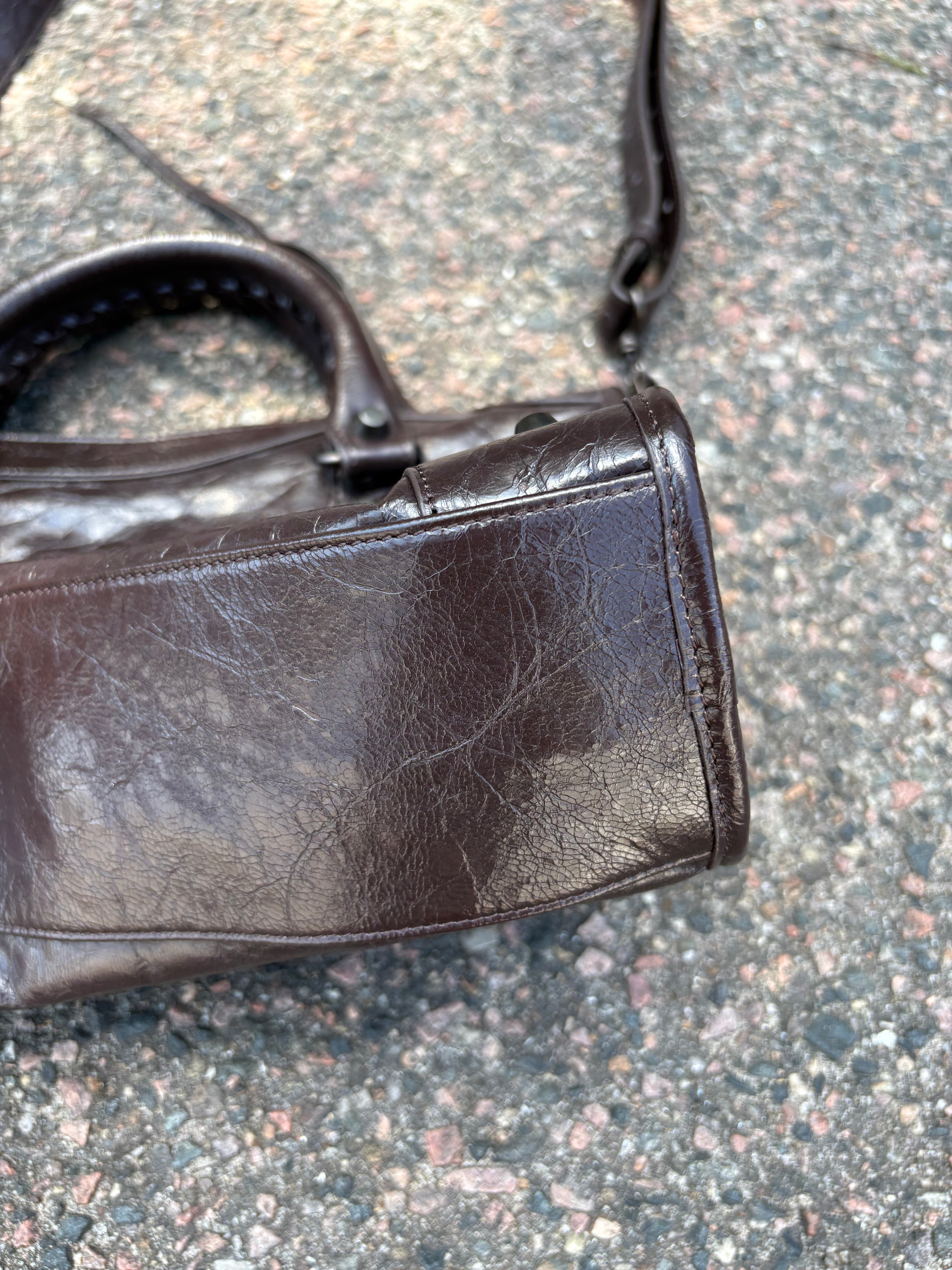 Balenciaga le city bag small coffee brown