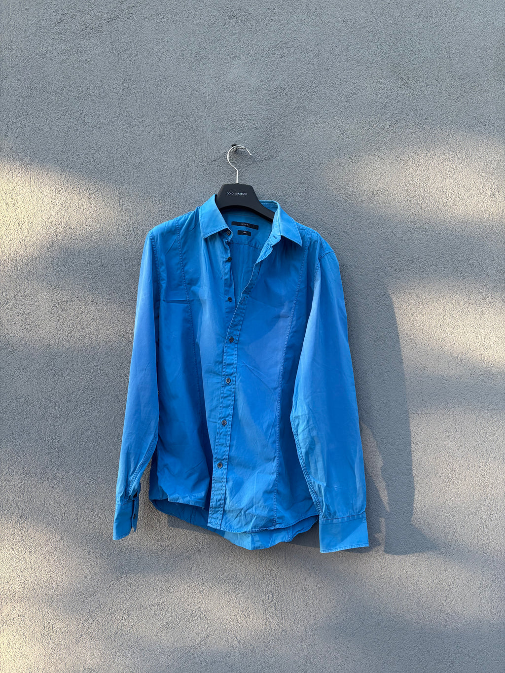 2000s Gucci Tom ford era Blue button up shirt