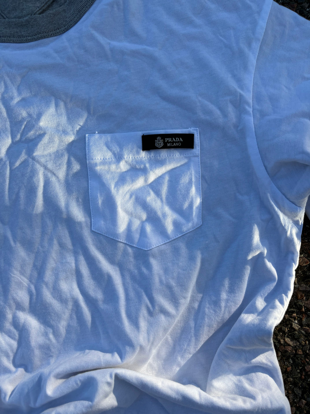 Prada White pocket tee