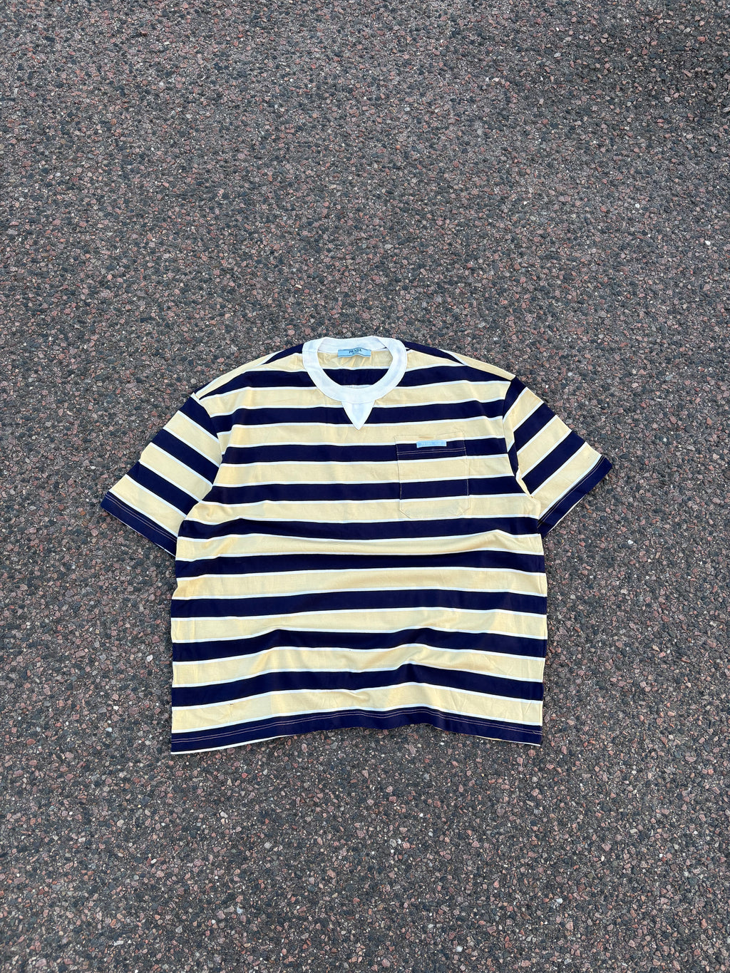 Prada striped pocket tee FW26