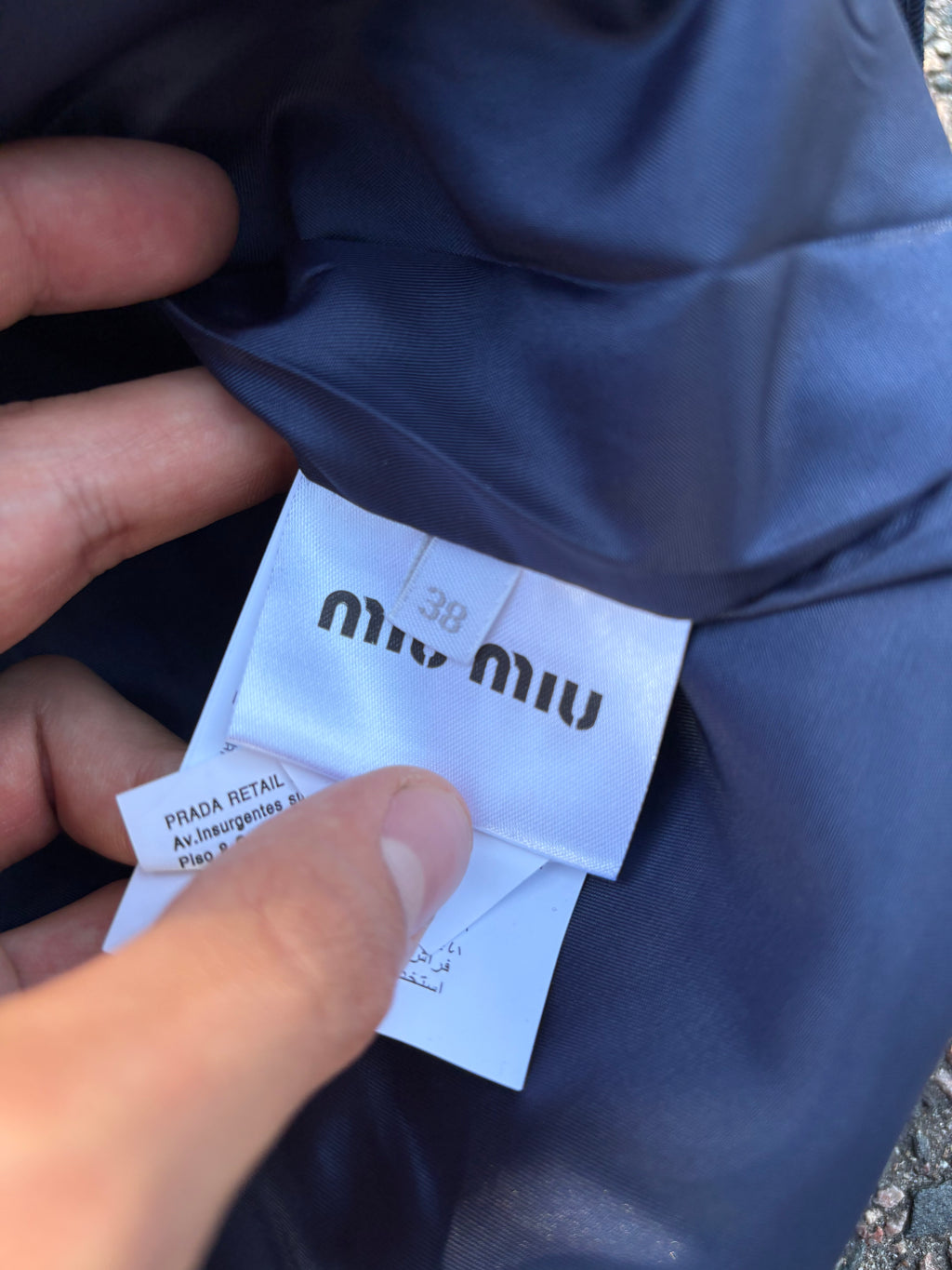 Miu Miu Navy button up workwear jacket 2024