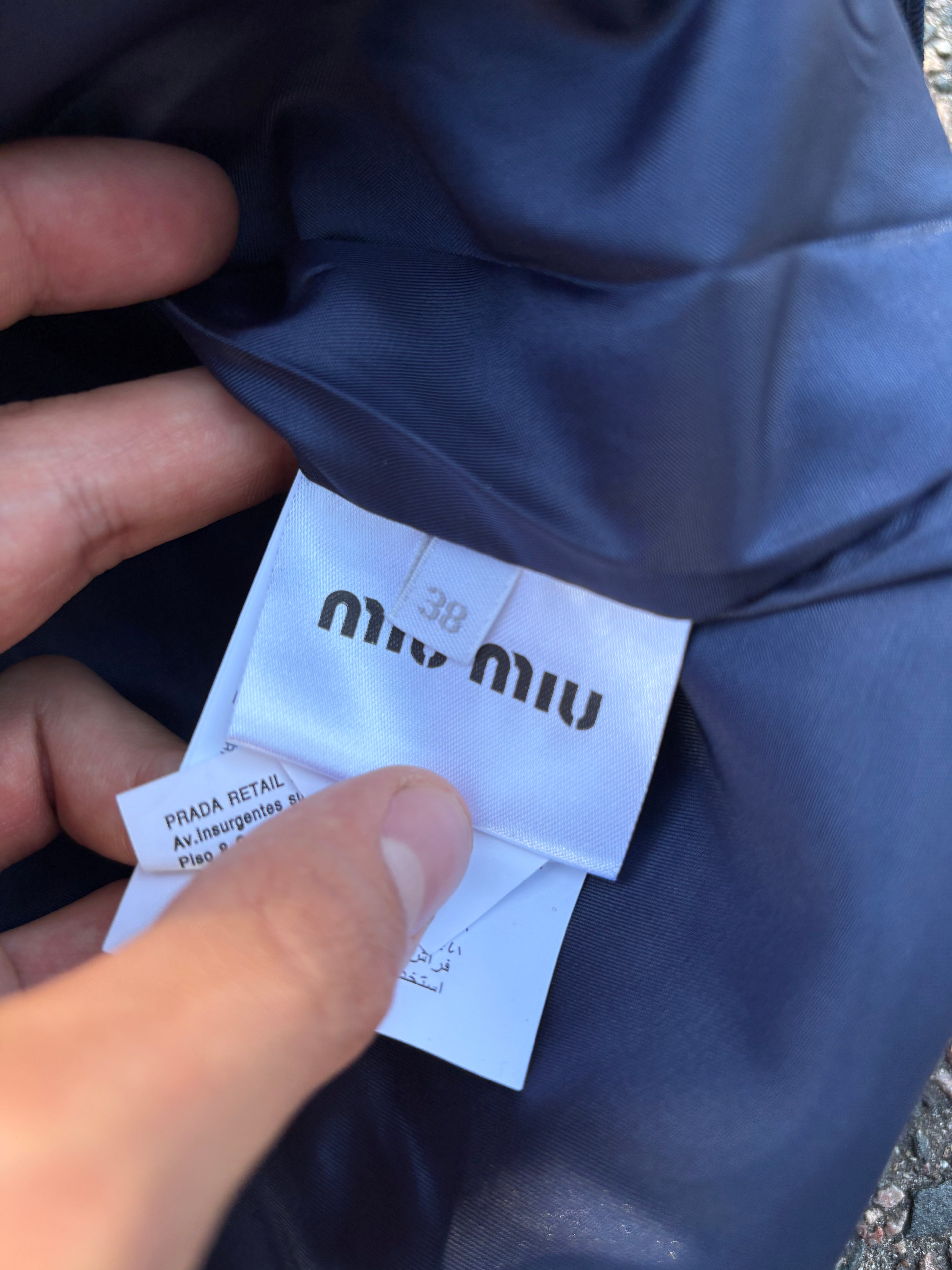 Miu Miu Navy button up workwear jacket 2024