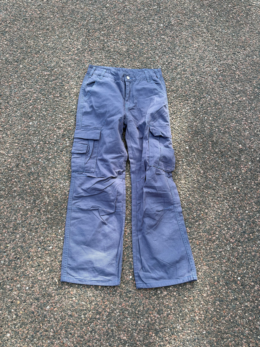 Straight/bootcut cargo pants blue