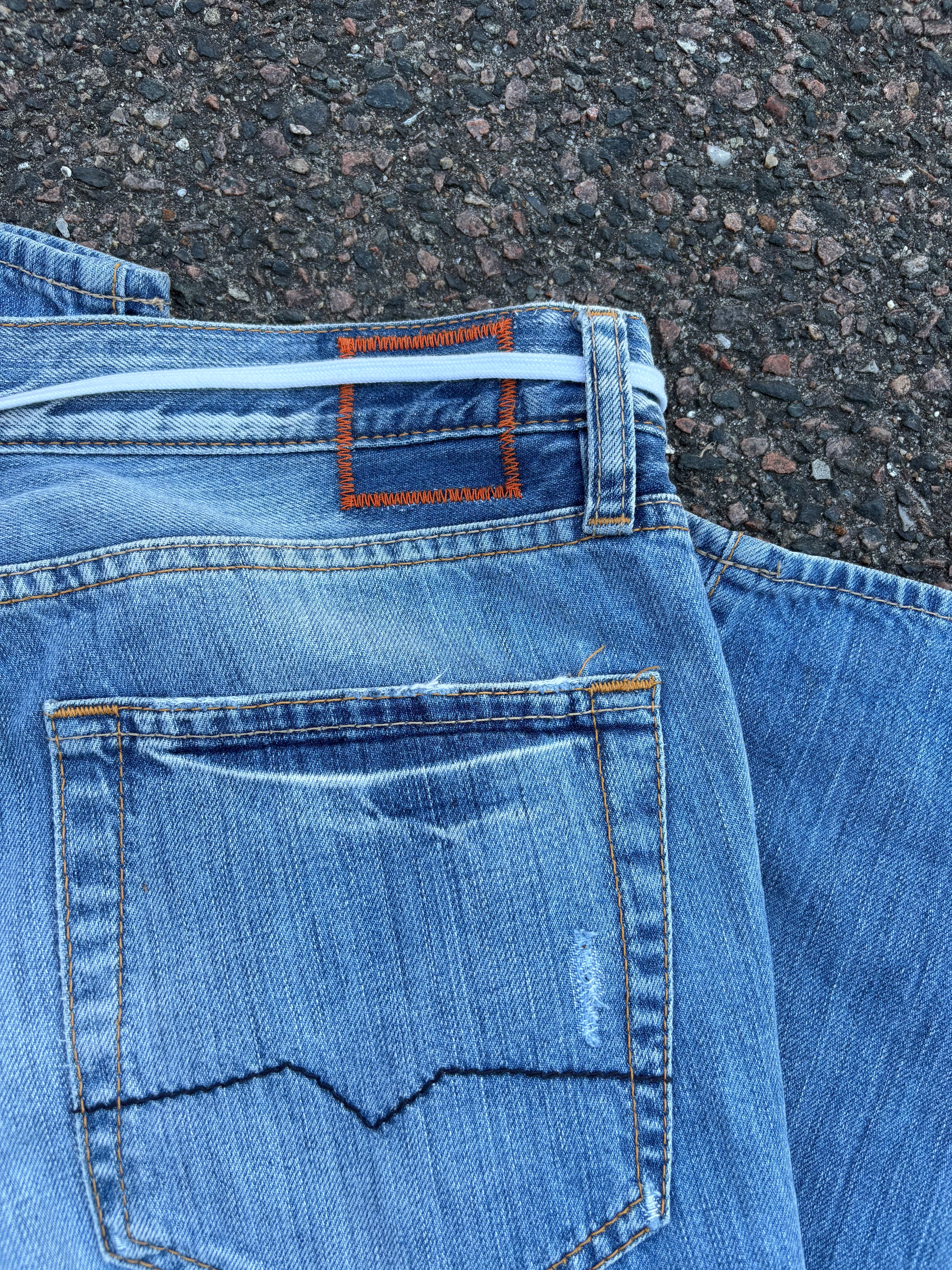 Vintage 1990s bootcut Hugo boss distressed blue jeans
