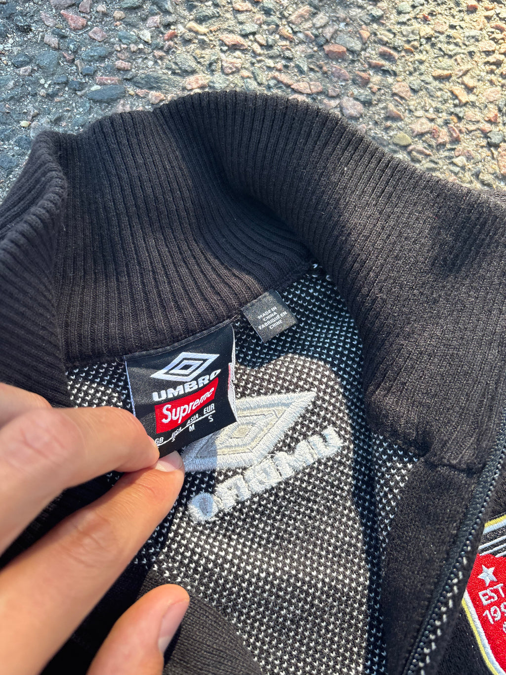 Supreme X Umbro knitted sweater black