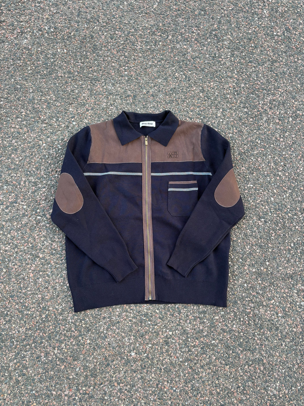 2024 Miu Miu Harrington jacket Navy (38)