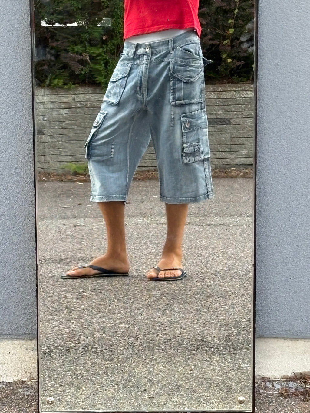 1990s M&H washed Capri baggy jeans