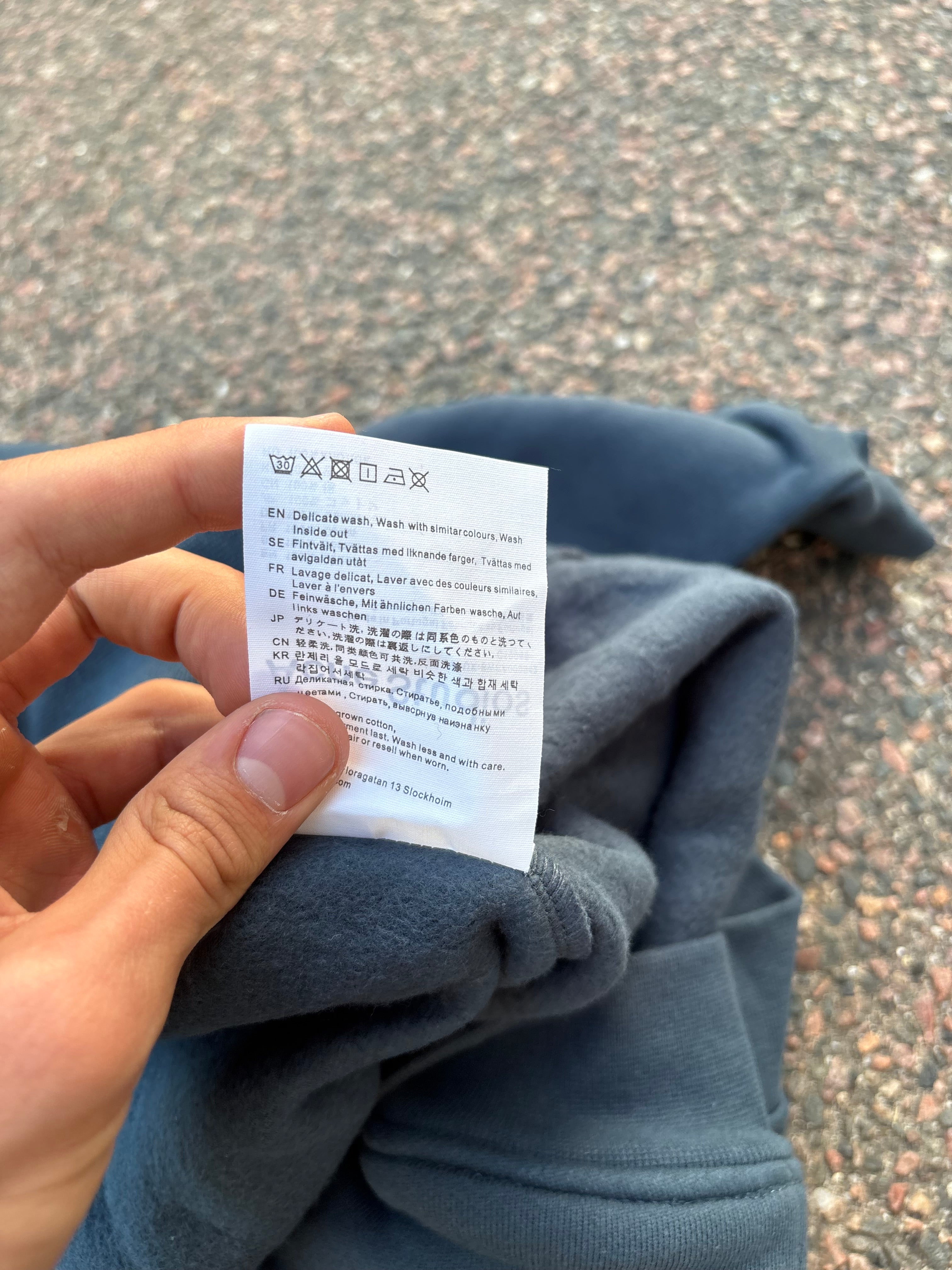 Acne Studios FW25 washed blue zip up
