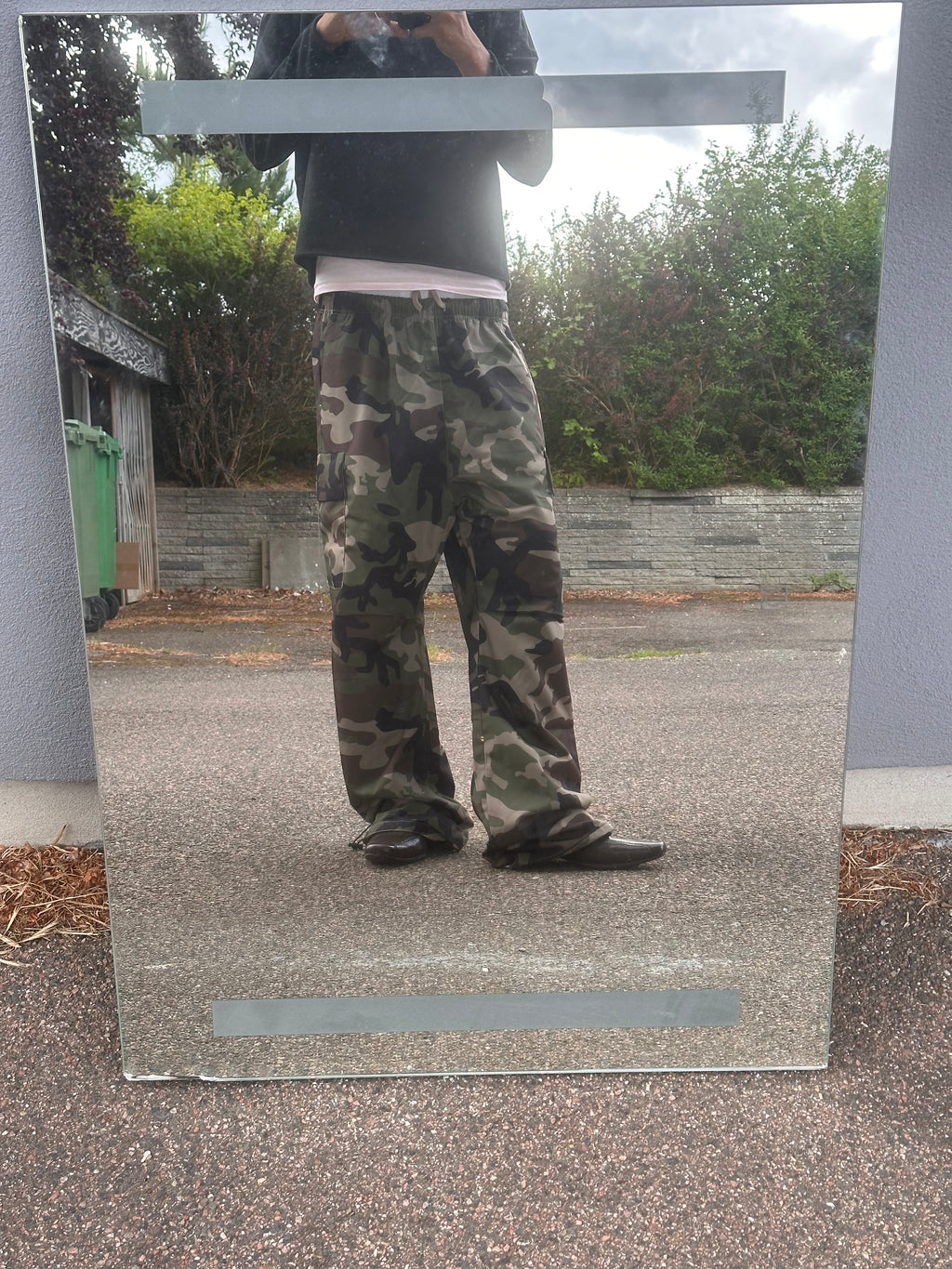 Non brand vintage camo nylon track pants