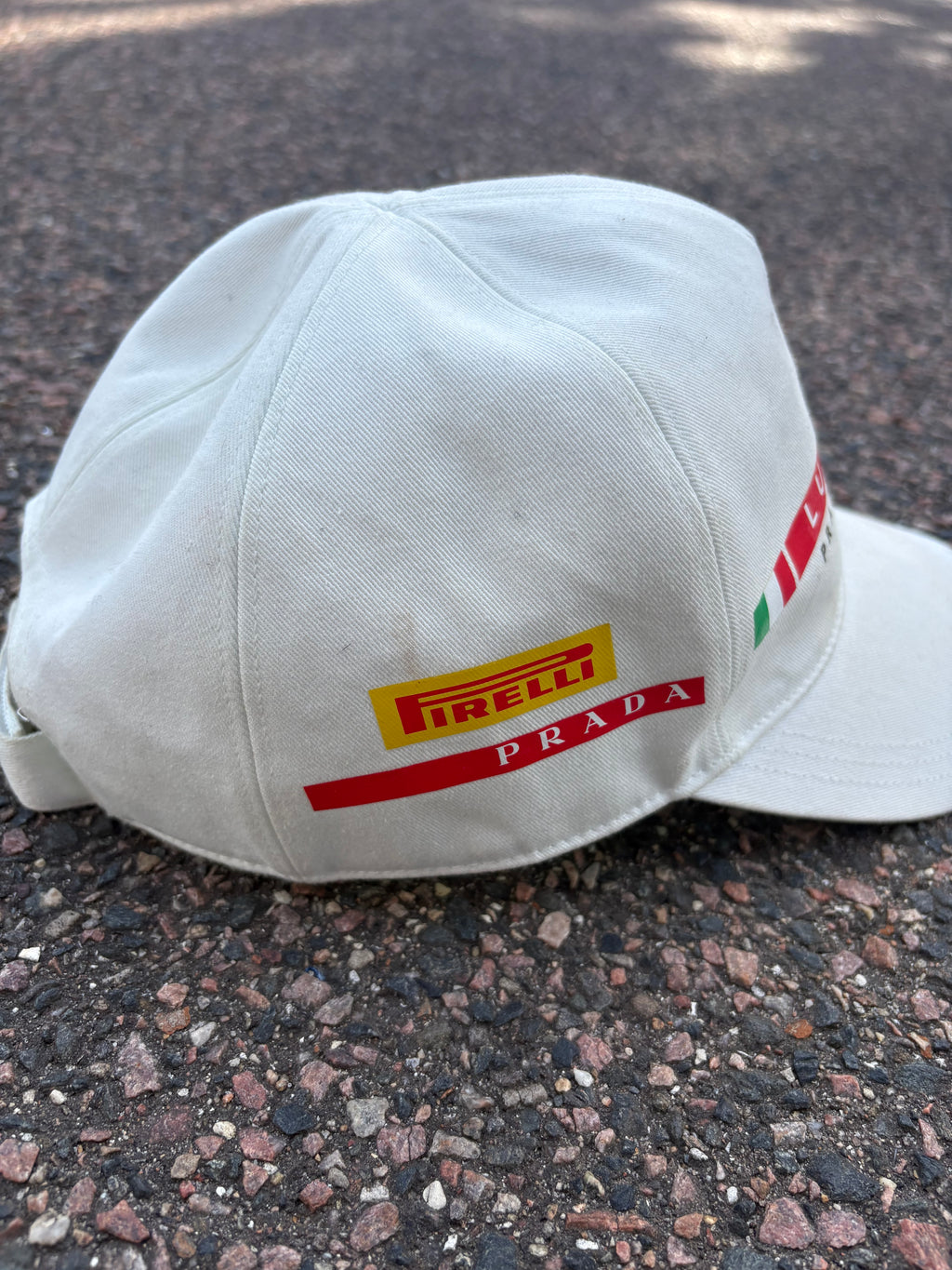 Prada Linea Rossa White cap