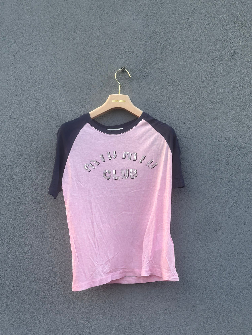 Miu miu club pink thin T-shirt 2022