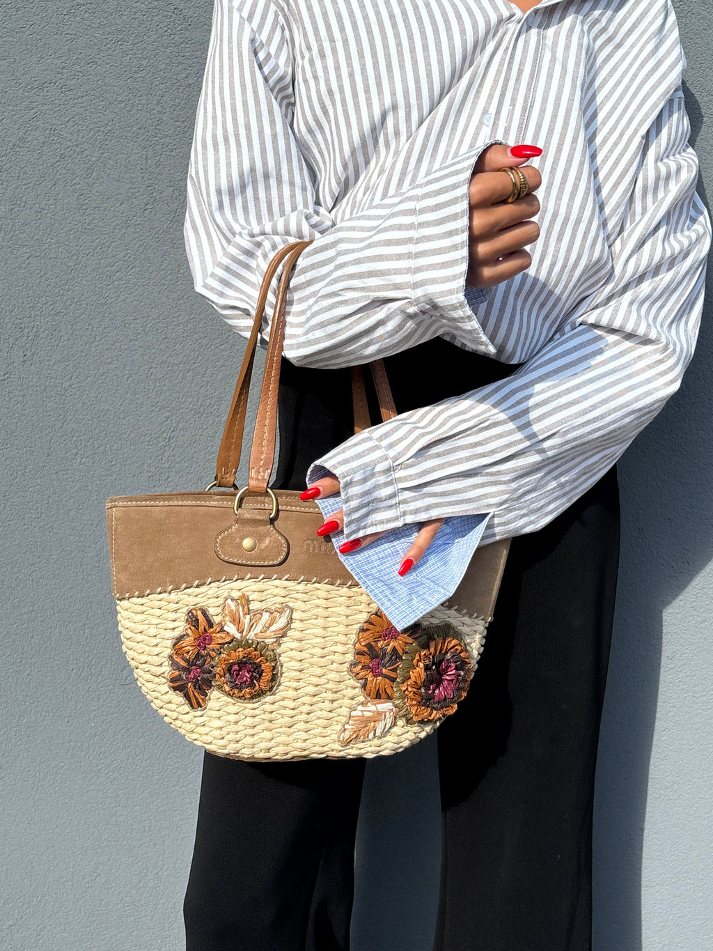 Miu Miu Flower Beach bag