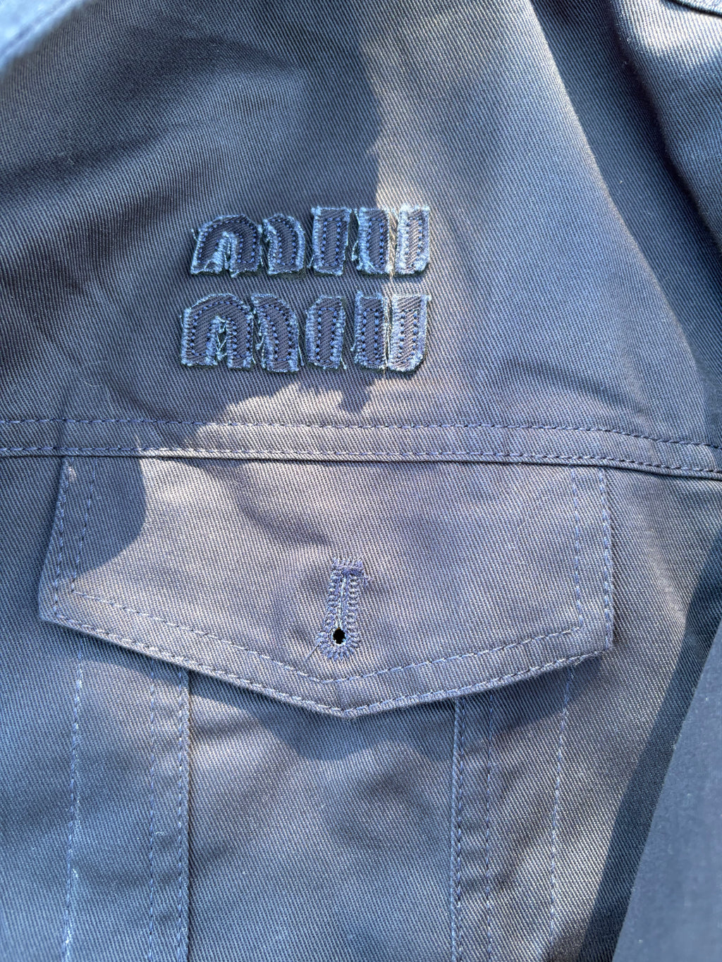 Miu Miu Navy button up workwear jacket 2024