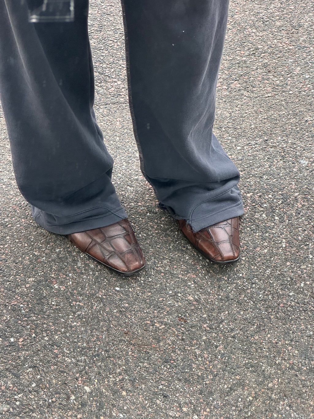 Vintage Italien croc Chelsea boot