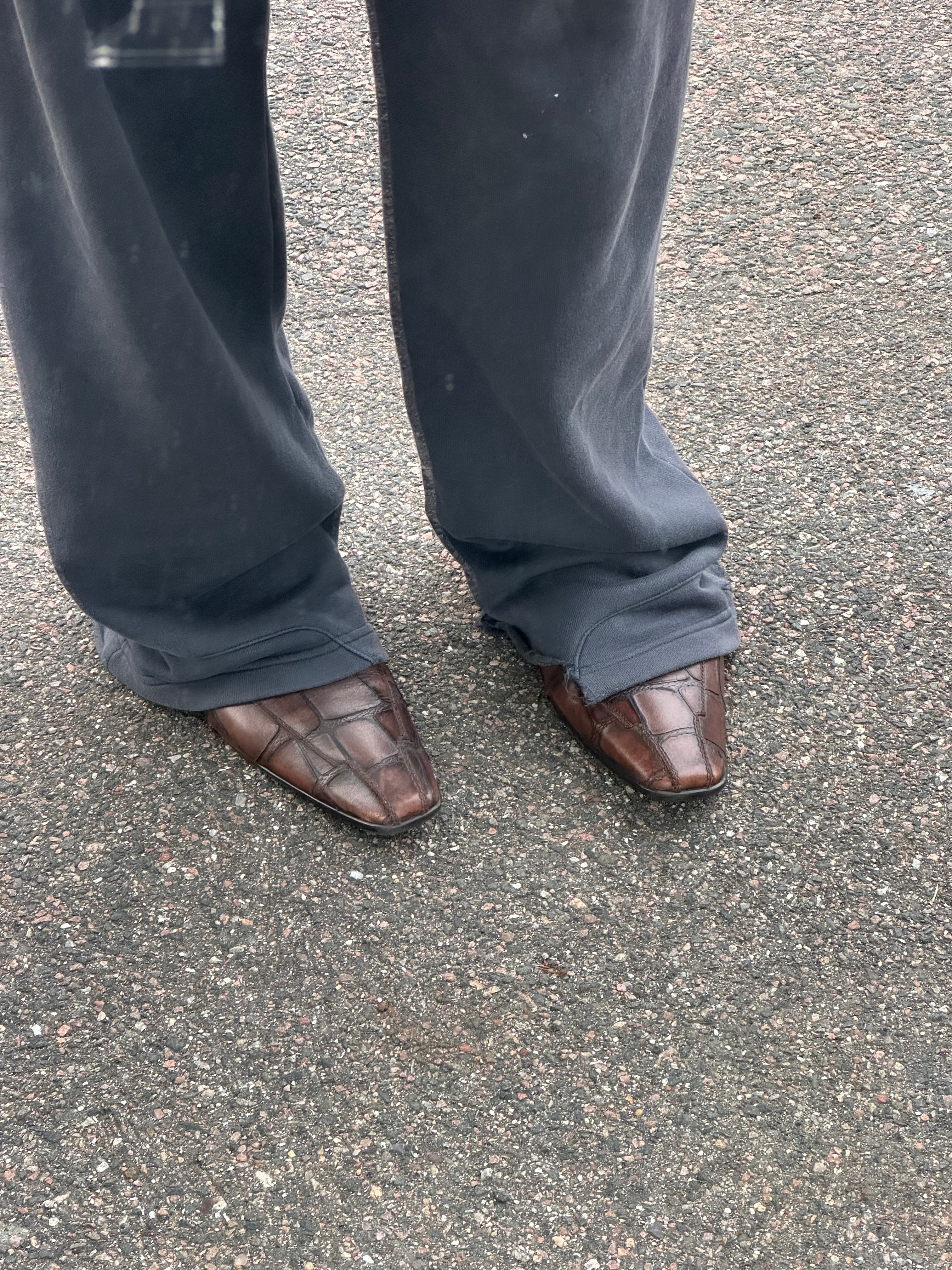 Vintage Italien croc Chelsea boot