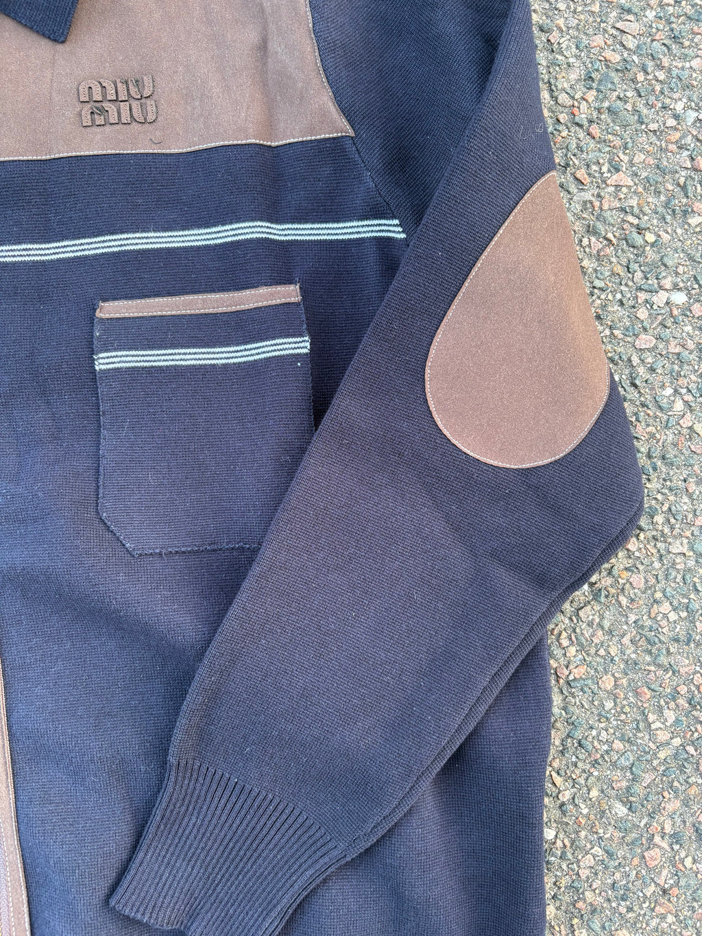 2024 Miu Miu Harrington jacket Navy (38)