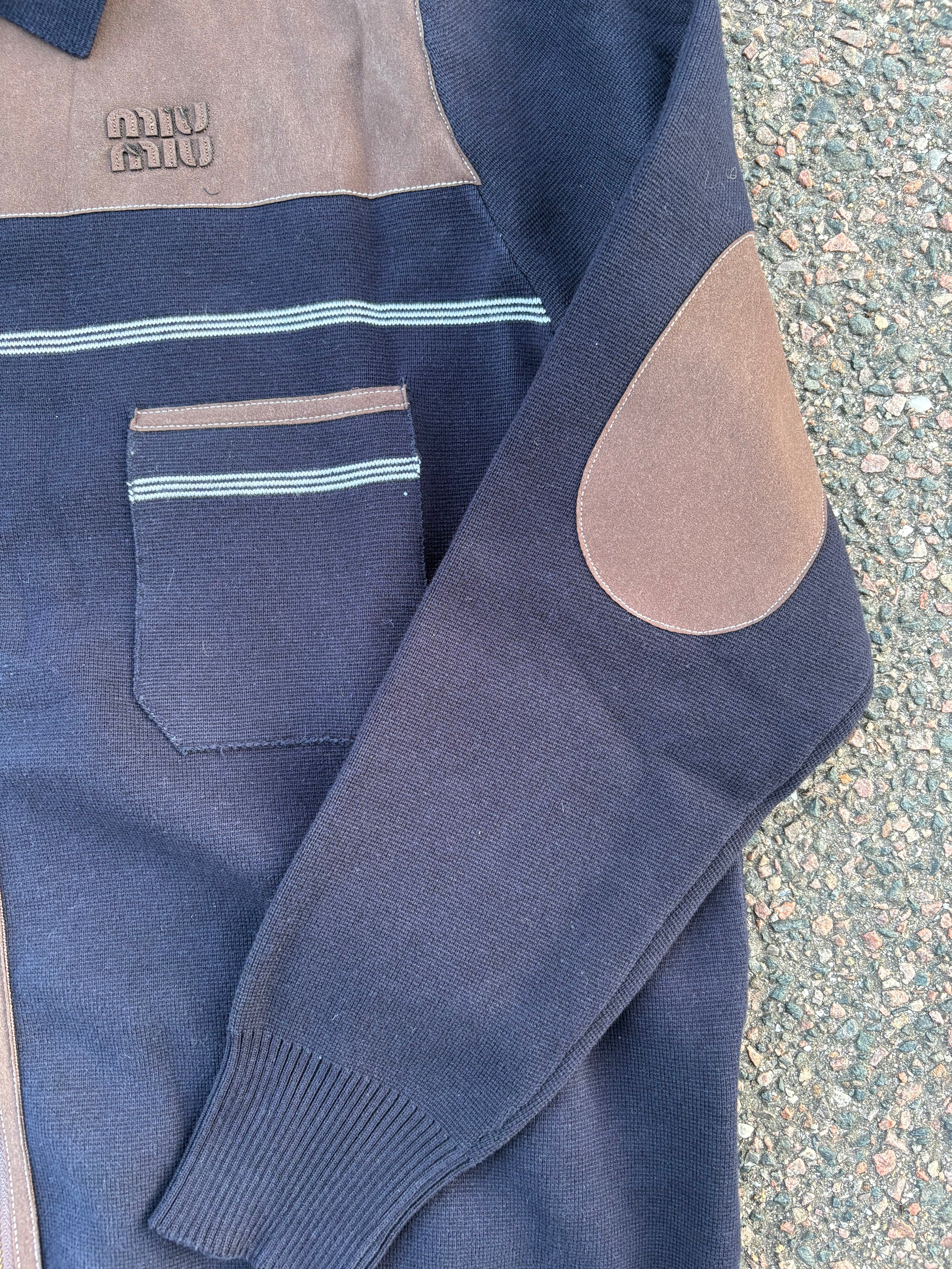 2024 Miu Miu Harrington jacket Navy (38)