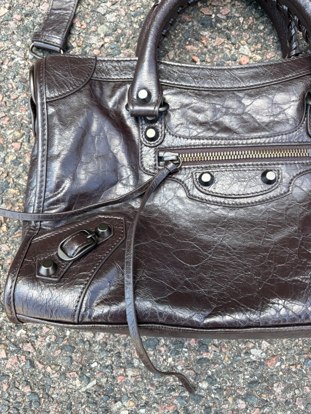 Balenciaga le city bag small coffee brown