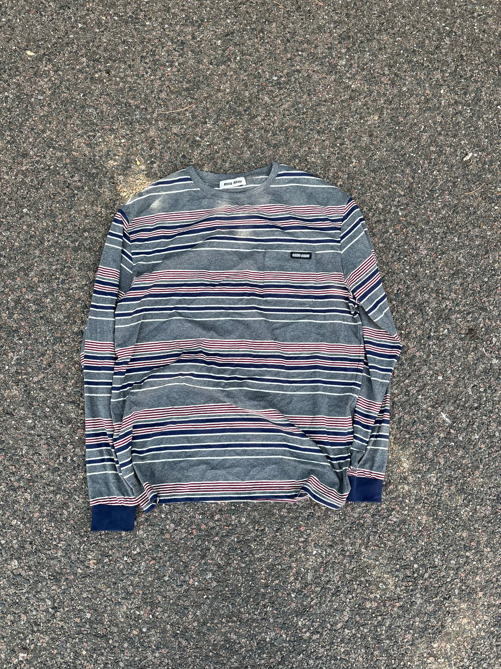 Miu miu Long sleeve polo striped