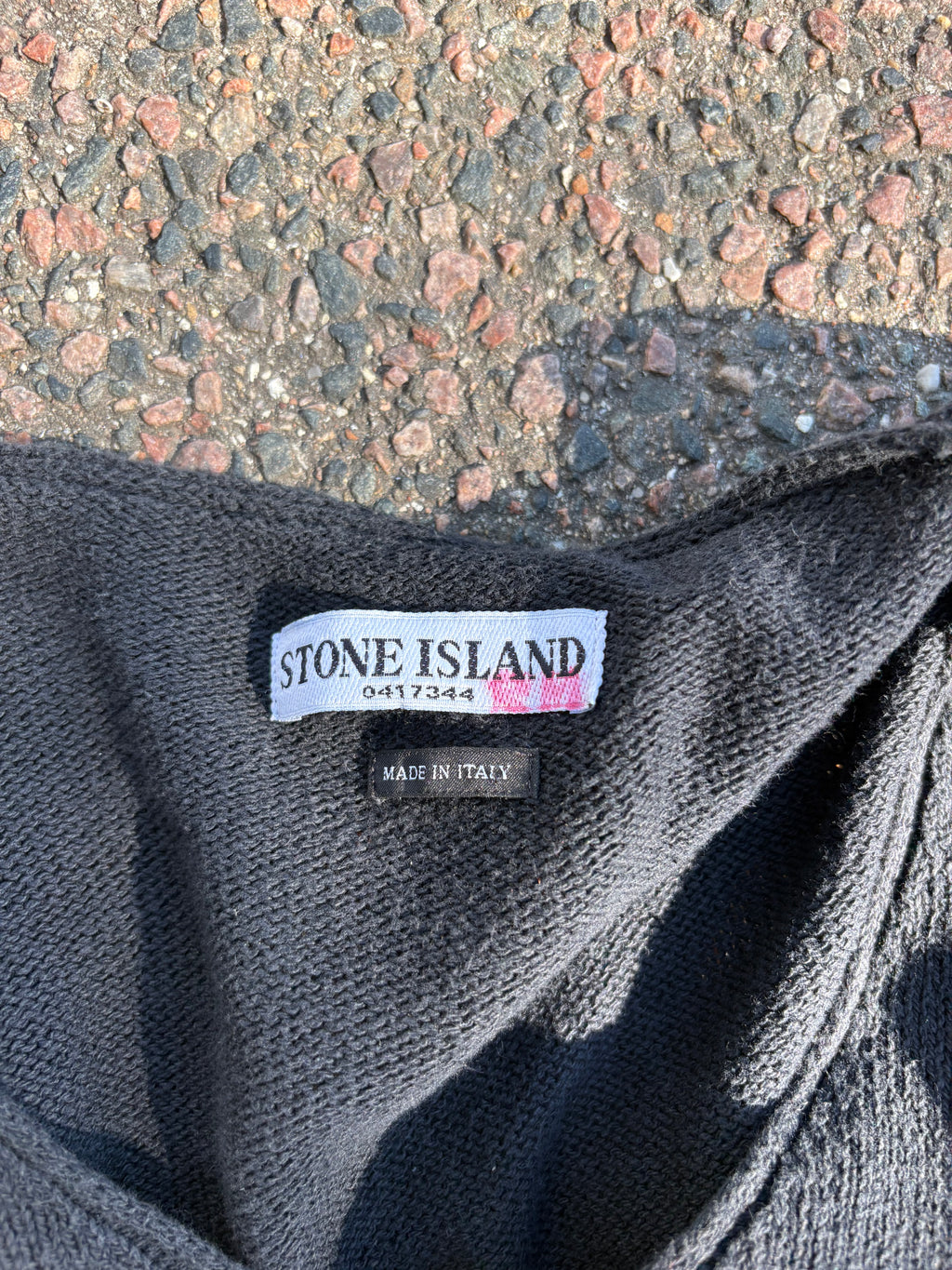 Stone Island v neck Paul Harvey era faded black