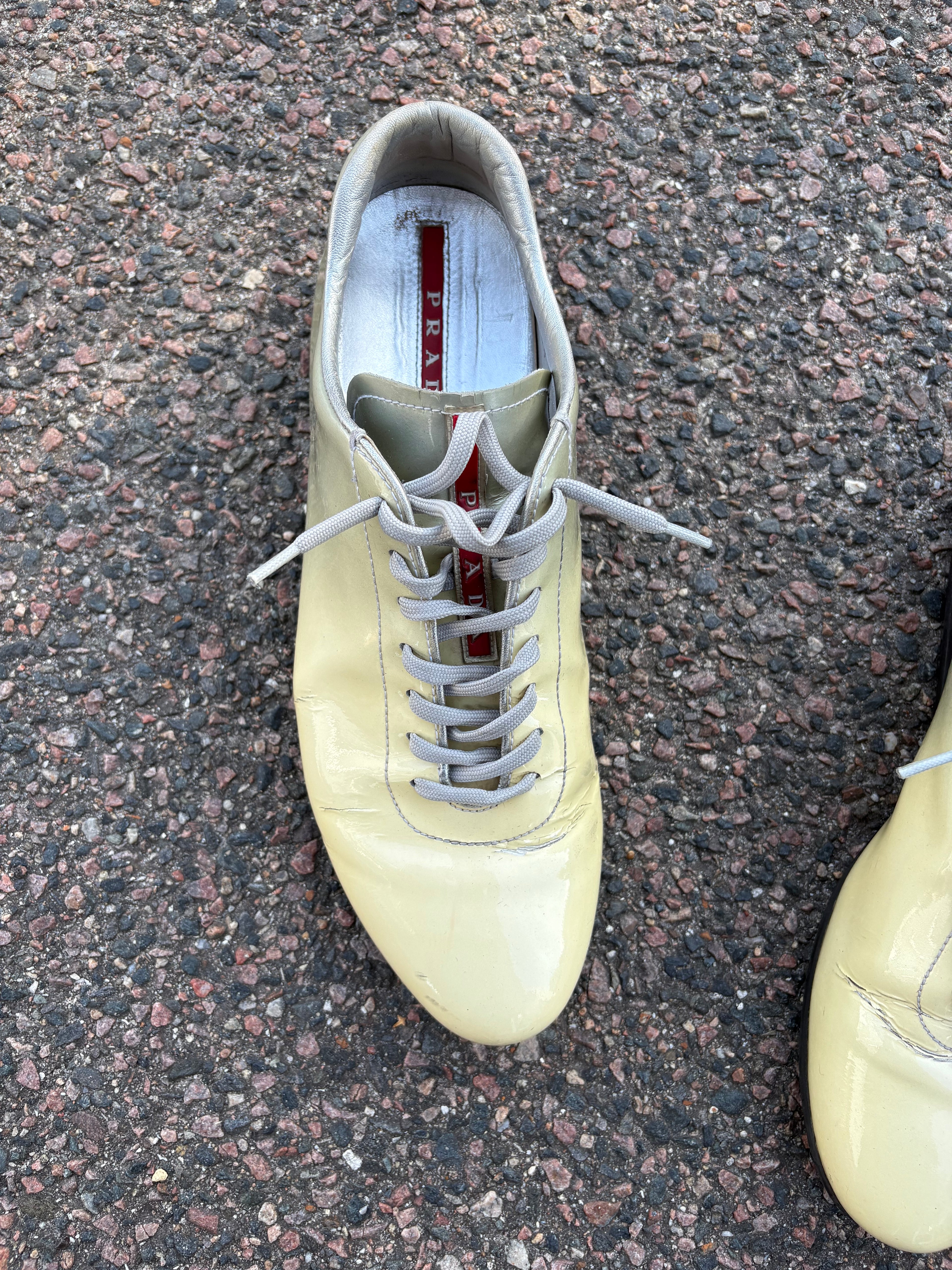 Prada faded cream vintage sneakers