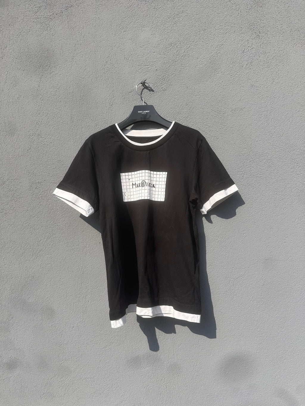 MM6 maison margiela ringer tee Black