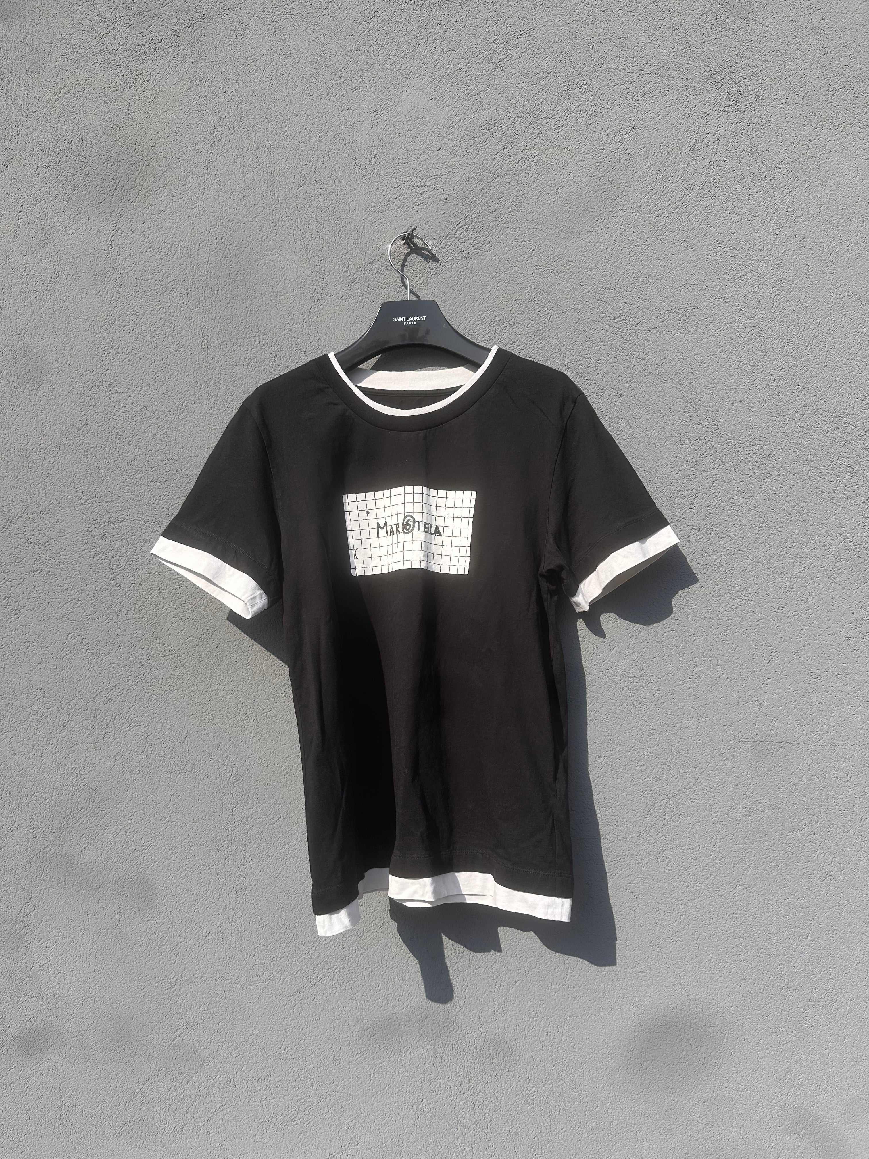 MM6 maison margiela ringer tee Black