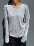 Stone Island FW17 distressed long sleeve gray